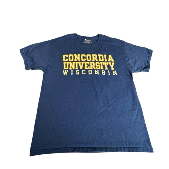 Concordia University Wisconsin Champion T-Shirt Men's L Cotton Short Sleeve Tee - Picture 1 of 9